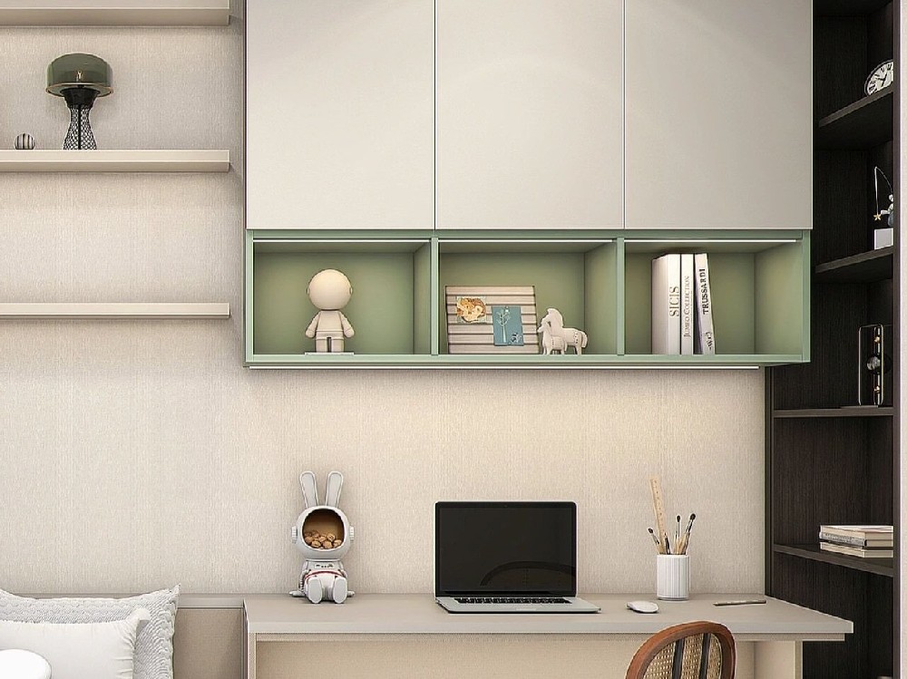 莫蘭迪色系高級綠，男孩女孩都可入住